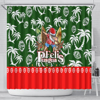 Guam Christmas Shower Curtain Felis Pusgua Tropical Xmas Patterns DT02 - Polynesian Pride