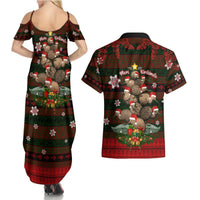 Meri Kirihimete New Zealand Couples Matching Summer Maxi Dress and Hawaiian Shirt Christmas Kiwi Maori DT02 - Polynesian Pride