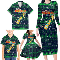 Merry Christmas New Zealand Family Matching Long Sleeve Bodycon Dress and Hawaiian Shirt Xmas Travel Map DT02 - Polynesian Pride