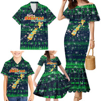 Merry Christmas New Zealand Family Matching Mermaid Dress and Hawaiian Shirt Xmas Travel Map DT02 - Polynesian Pride