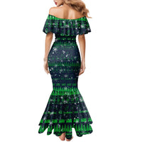 Merry Christmas New Zealand Family Matching Mermaid Dress and Hawaiian Shirt Xmas Travel Map DT02 - Polynesian Pride