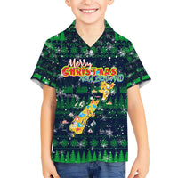 Merry Christmas New Zealand Hawaiian Shirt Xmas Travel Map - Polynesian Pride