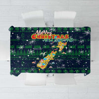 Merry Christmas New Zealand Tablecloth Xmas Travel Map - Polynesian Pride