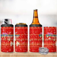 Merry Christmas Hawaii 4 in 1 Can Cooler Tumbler Xmas Travel Map - Polynesian Pride