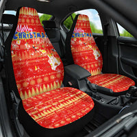 Merry Christmas Hawaii Car Seat Cover Xmas Travel Map - Polynesian Pride