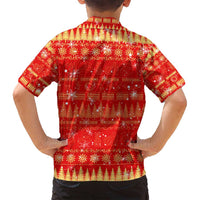 Merry Christmas Hawaii Family Matching Summer Maxi Dress and Hawaiian Shirt Xmas Travel Map DT02 - Polynesian Pride