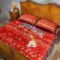 Merry Christmas Hawaii Quilt Bed Set Xmas Travel Map - Polynesian Pride
