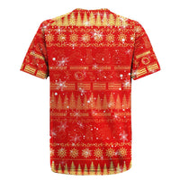 Merry Christmas Hawaii Rugby Jersey Xmas Travel Map - Polynesian Pride