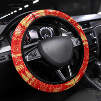 Merry Christmas Hawaii Steering Wheel Cover Xmas Travel Map - Polynesian Pride