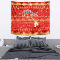 Merry Christmas Hawaii Tapestry Xmas Travel Map - Polynesian Pride