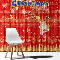 Merry Christmas Hawaii Window Curtain Xmas Travel Map - Polynesian Pride