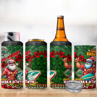 Mele Kalikimaka Shaka Santa 4 in 1 Can Cooler Tumbler Hawaiian Surf Christmas Design with Aloha Spirit - Polynesian Pride