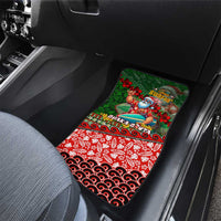 Mele Kalikimaka Shaka Santa Car Mats Hawaiian Surf Christmas Design with Aloha Spirit - Polynesian Pride