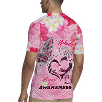Butterfly Polynesia Breast Cancer Rugby Jersey Nobody Fights Alone Pink Out Tropical Hibiscus