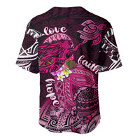 Breast Cancer Mermaid Polynesia Baseball Jersey Faith Hope Love
