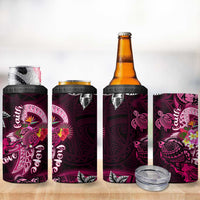 Breast Cancer Mermaid Polynesia 4 in 1 Can Cooler Tumbler Faith Hope Love