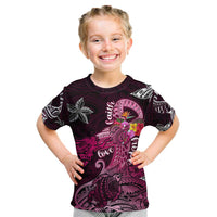 Breast Cancer Mermaid Polynesia Kid T Shirt Faith Hope Love DT02 Pink - Polynesian Pride