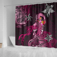 Breast Cancer Mermaid Polynesia Shower Curtain Faith Hope Love