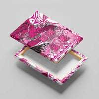 Breast Cancer Awareness Hawaii Canvas Wall Art Polynesia Girl Nobody Fights Alone