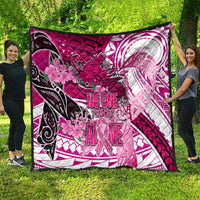 Breast Cancer Awareness Hawaii Quilt Polynesia Girl Nobody Fights Alone