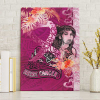 Breast Cancer New Zealand Canvas Wall Art Maori Aotearoa Girl Pink Out DT02 Without Frame Pink - Polynesian Pride