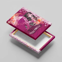 Breast Cancer New Zealand Canvas Wall Art Maori Aotearoa Girl Pink Out DT02 - Polynesian Pride