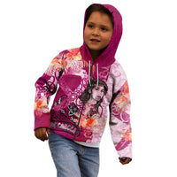 Breast Cancer New Zealand Kid Hoodie Maori Aotearoa Girl Pink Out DT02 - Polynesian Pride