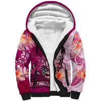 Breast Cancer New Zealand Sherpa Hoodie Maori Aotearoa Girl Pink Out
