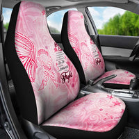 Breast Cancer Awareness Month Car Seat Cover Butterfly Polynesia Watercolor Pink