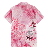 Breast Cancer Awareness Month Family Matching Mermaid Dress and Hawaiian Shirt Butterfly Polynesia Watercolor Pink