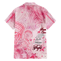 Breast Cancer Awareness Month Family Matching Tank Maxi Dress and Hawaiian Shirt Butterfly Polynesia Watercolor Pink