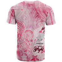 Breast Cancer Awareness Month T Shirt Butterfly Polynesia Watercolor Pink