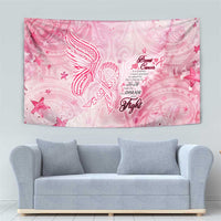 Breast Cancer Awareness Month Tapestry Butterfly Polynesia Watercolor Pink