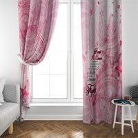 Breast Cancer Awareness Month Window Curtain Butterfly Polynesia Watercolor Pink