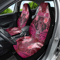 Breast Cancer Warrior Car Seat Cover Angel Wings Polynesian Pattern DT02 - Polynesian Pride