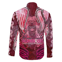 Breast Cancer Warrior Family Matching Puletasi and Hawaiian Shirt Angel Wings Polynesian Pattern