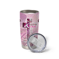 Breast Cancer Polynesian Tumbler Cup I Can Do All Things Through Christ