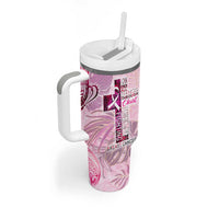 Breast Cancer Polynesian Tumbler With Handle I Can Do All Things Through Christ