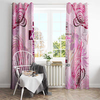 Breast Cancer Polynesian Window Curtain I Can Do All Things Through Christ