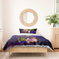 Wallis and Futuna Bedding Set Whale Hibiscus Polynesian