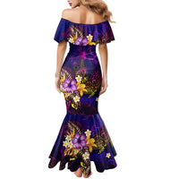 New Caledonia Family Matching Mermaid Dress and Hawaiian Shirt Whale Hibiscus Polynesian