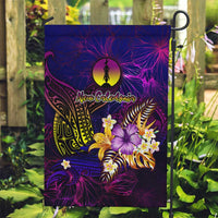 New Caledonia Garden Flag Whale Hibiscus Polynesian