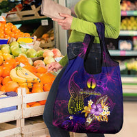 New Caledonia Grocery Bag Whale Hibiscus Polynesian