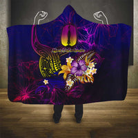 New Caledonia Hooded Blanket Whale Hibiscus Polynesian