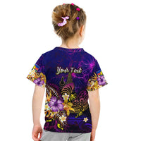 New Caledonia Kid T Shirt Whale Hibiscus Polynesian