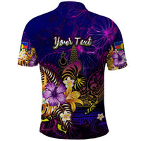 New Caledonia Polo Shirt Whale Hibiscus Polynesian