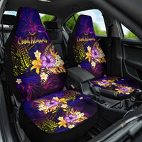 Cook Islands Car Seat Cover Whale Hibiscus Polynesian