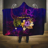 Cook Islands Hooded Blanket Whale Hibiscus Polynesian