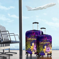 Cook Islands Luggage Cover Whale Hibiscus Polynesian