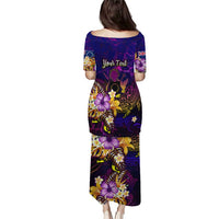 Cook Islands Puletasi Whale Hibiscus Polynesian